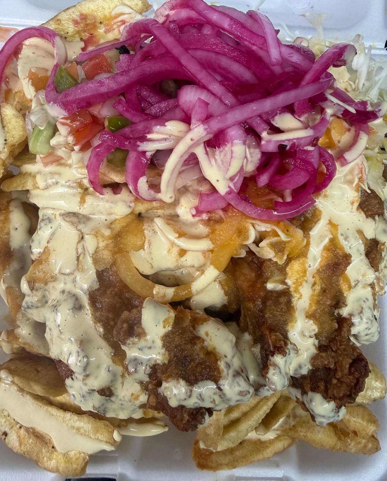 Pollo con tajadas